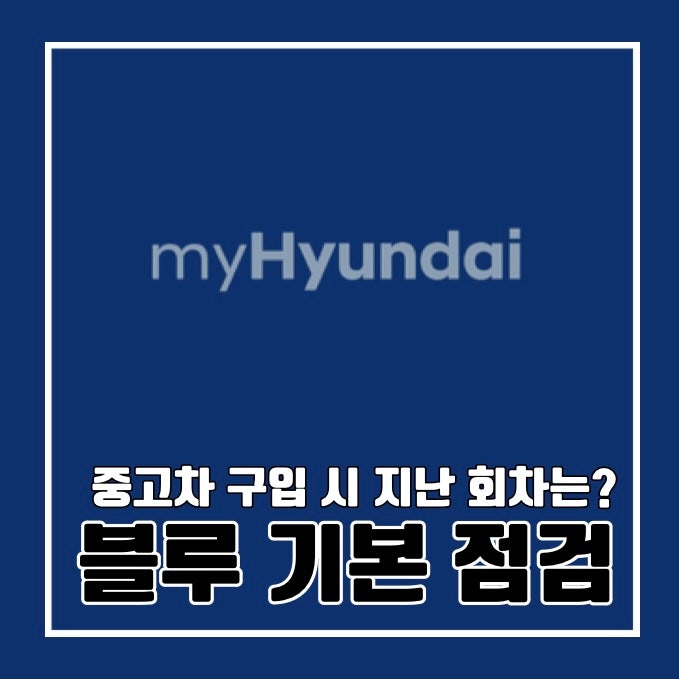  블루핸즈 기본 점검 l 중고차 구입 시 알아야 할 블루 기본 점검 지난 회차 점검은?