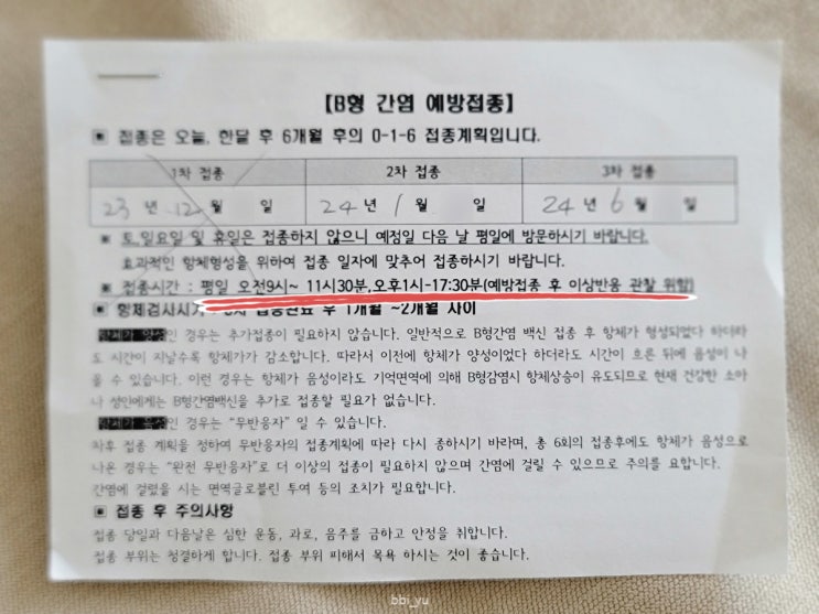  관악구 보건소 B형 간염 예방접종 병원 가지 말고 보건소에서 맞으세요