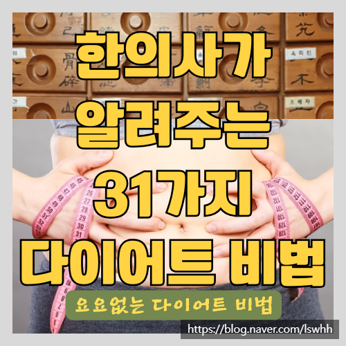  건강하게 살을 빼는 한의사의 31가지 비법: 요요없는 다이어트의 교과서(추천 운동/식품/음식/습관)