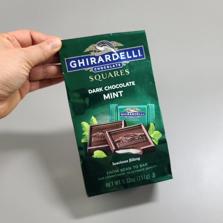 미국 기라델리 다크 초콜릿 민트 스퀘어 후기 Ghirardelli Dark Mint  Squares