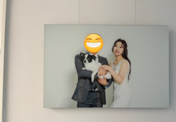  내집꾸미기] 아크릴액자걸기 결혼액자걸기 액자달기
