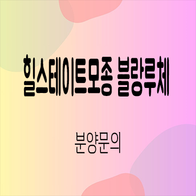  힐스테이트 모종 블랑루체 미분양 모종동 현대건설 줍줍 잔여세대 분양가 견본주택