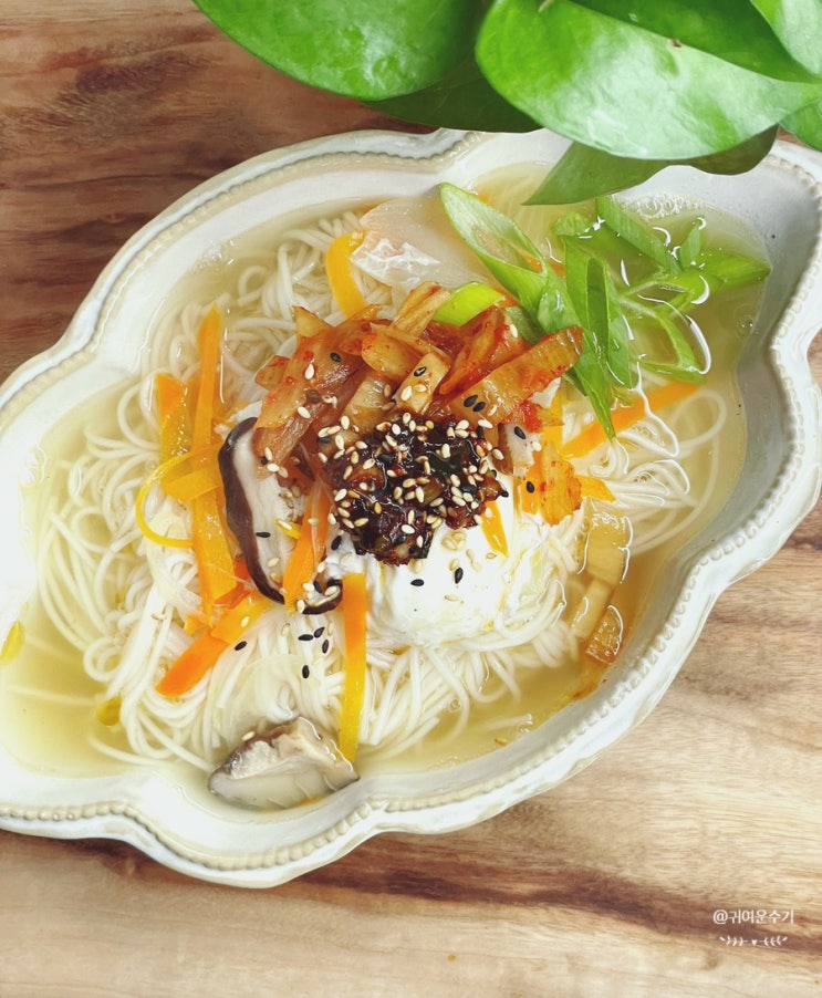  물국수 만들기 육수 진한 멸치국수 만드는법 양념장 레시피 간단 잔치국수 요리