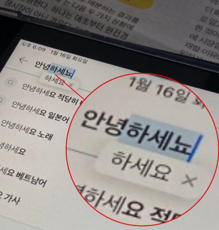  [Q&A] 아이폰 오타교정 - 수정문구 나타나는 것 설정방법?