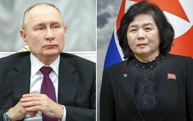 러시아 <b>푸틴</b>, ‘오늘 최선희 북한 <b>외무상</b>과 면담.’