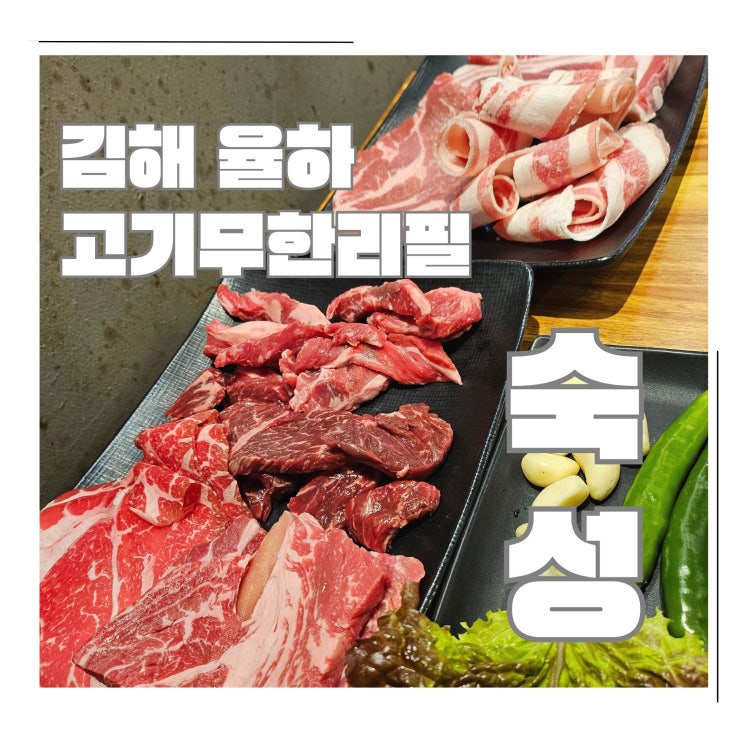 김해 장유 율하 고기 맛집 숙성 :: 질좋은 소고기, 삼겹살 무한리필 고기집