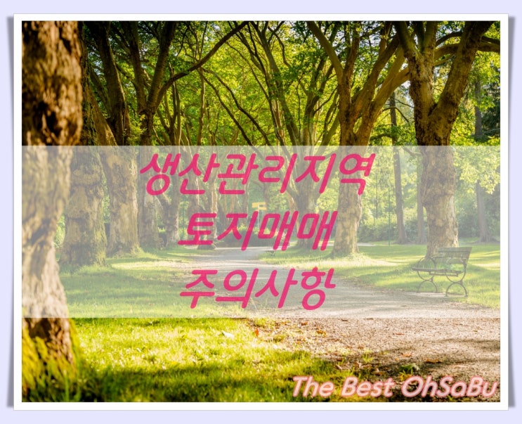  생산관리지역 토지 매매시 주의사항(ft. 건폐율 & 용적률)