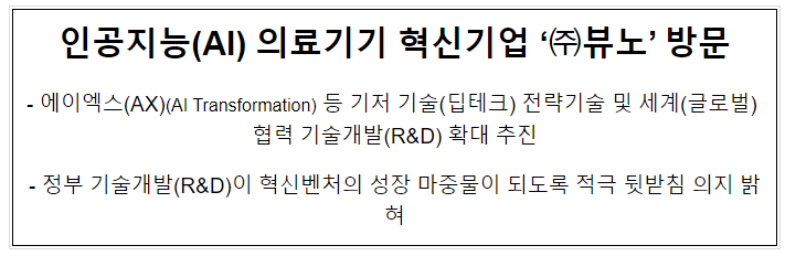 인공지능(AI) 의료기기 혁신기업 ‘뷰노’ 방문 인공지능(AI) 의료기기 혁신기업 ‘뷰노’ 방문