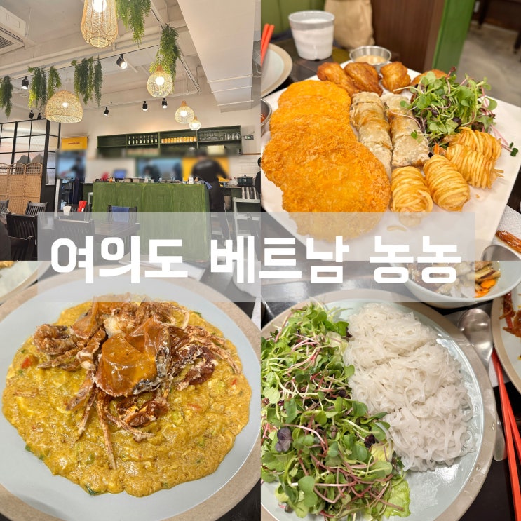  여의도 점심 맛집 베트남 음식점 농농 추천 메뉴 가격