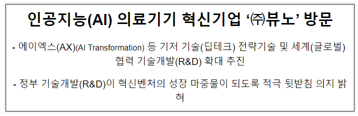 인공지능(AI) 의료기기 혁신기업 ‘뷰노’ 방문