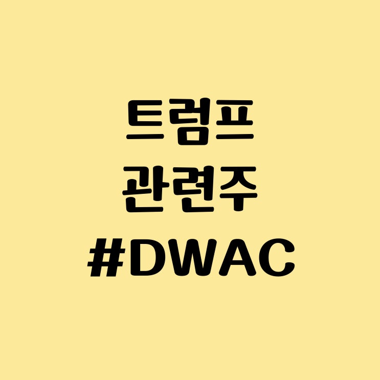 도널드 트럼프 관련주 - 아이오와 <b>경선 승리</b>로 DWAC, PHUN... 