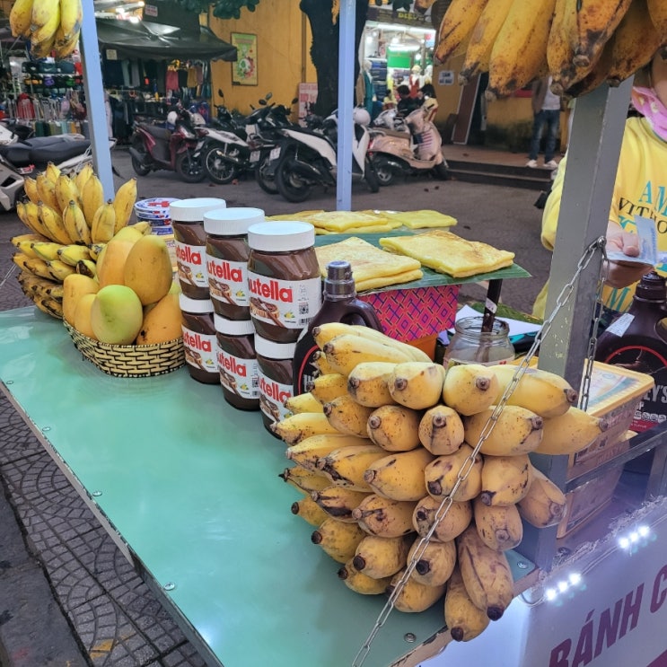 베트남 호이안올드타운 바나나팬케이크 바나나로띠
