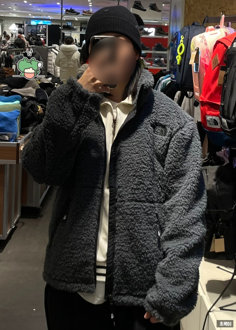 노스페이스 뽀글이 양털후리스 플리스 겨울 자켓 추천 사이즈 남자 코디