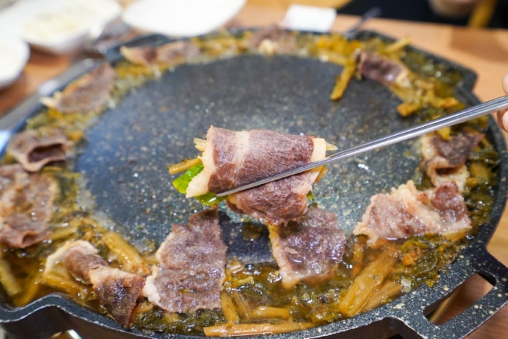  광주 상무지구 맛집 따봉시래기 차돌에 싸먹는 시래기