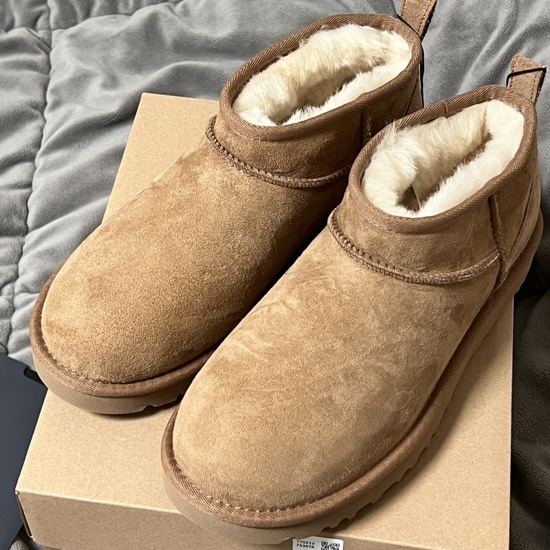  [제품리뷰] 어그부츠 UGG 울트라 미니 체스트넛 US 7W사이즈 KREAM(크림) 구매후기