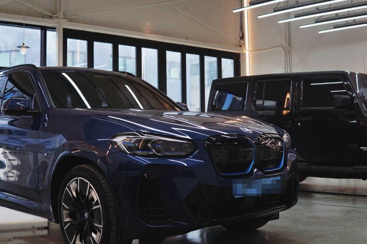  대전 썬팅 솔라가드 프리미엄 LX BMW IX3 크리스탈 기어봉 4종 및 그릴교체