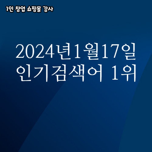 2024년 1월 18일 네이버쇼핑 분야별 인기 검색어 1위