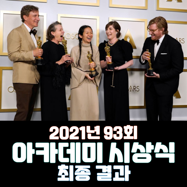  2021년 93회 아카데미 시상식 최종 결과