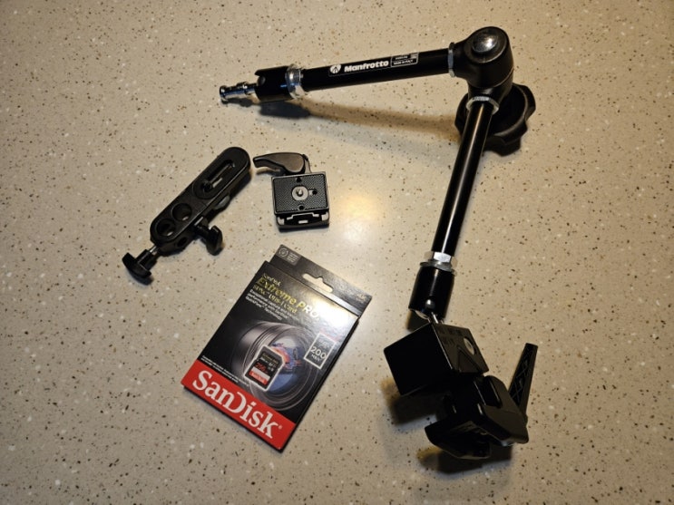  영상 촬영용 Manfrotto 244 + super clamp, quick release 구매 (Dr. Morten 세팅)