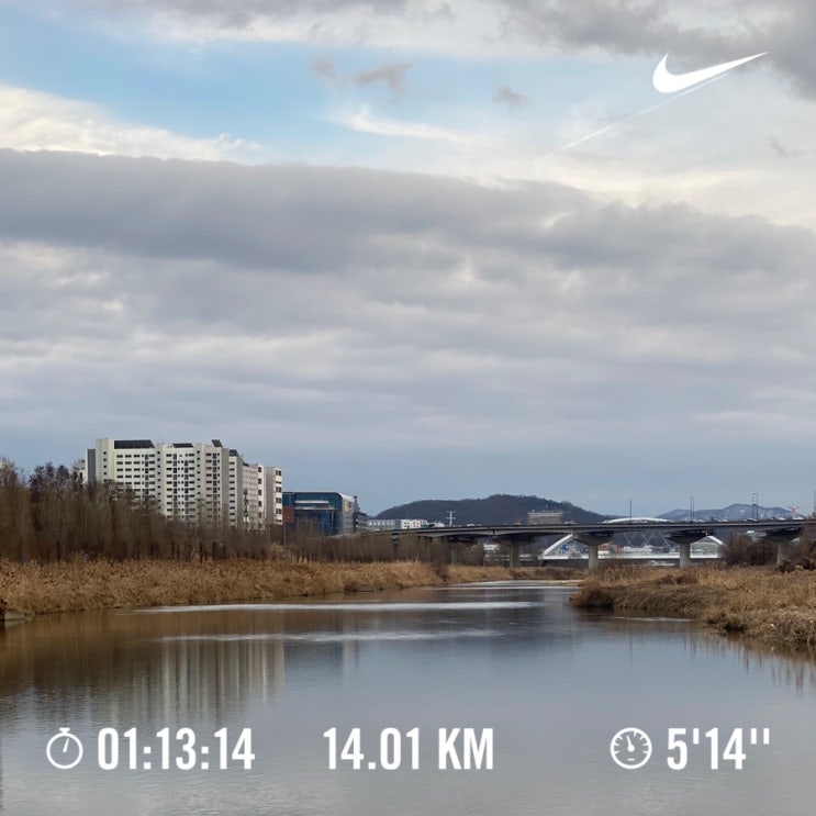  러닝로그_240119 14km 굿럭 굿런