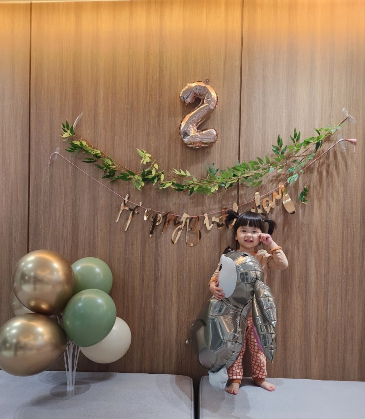  리아 두돌 생일파티_토끼풍선세트
