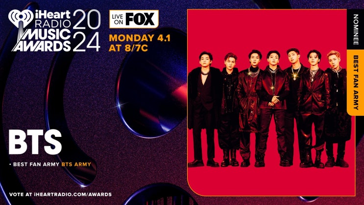 2024 <b>아이하트</b> 뮤직 어워즈 iHeart Music Awards 총 6개... 