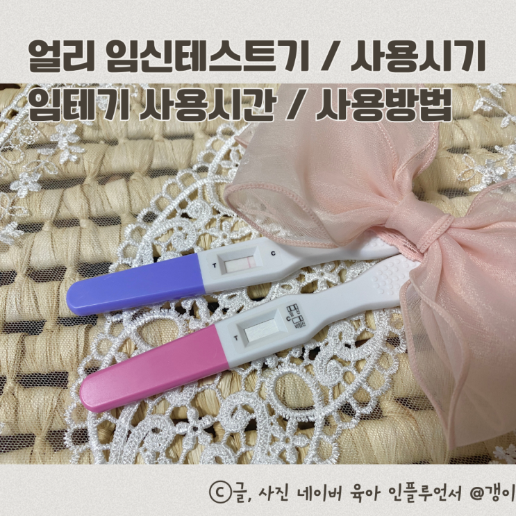  얼리 임신테스트기 사용법 사용시간 사용시기 임테기 사용방법