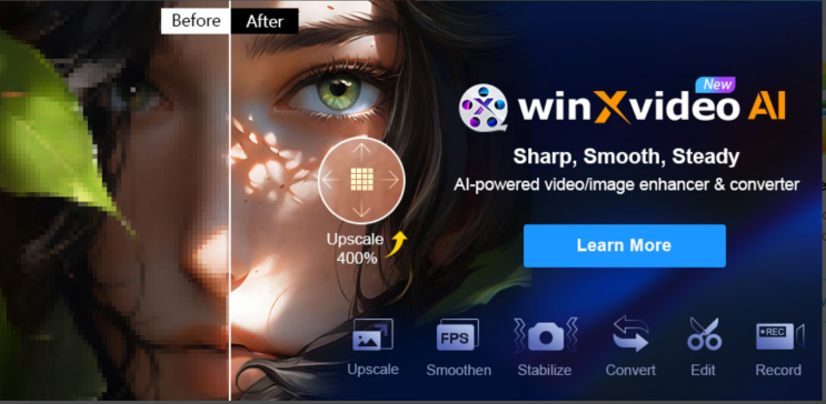  [무료유틸] 사진/동영상 품질 향상 프로그램 winXvideo Ai 기간한정 무료 프로모션