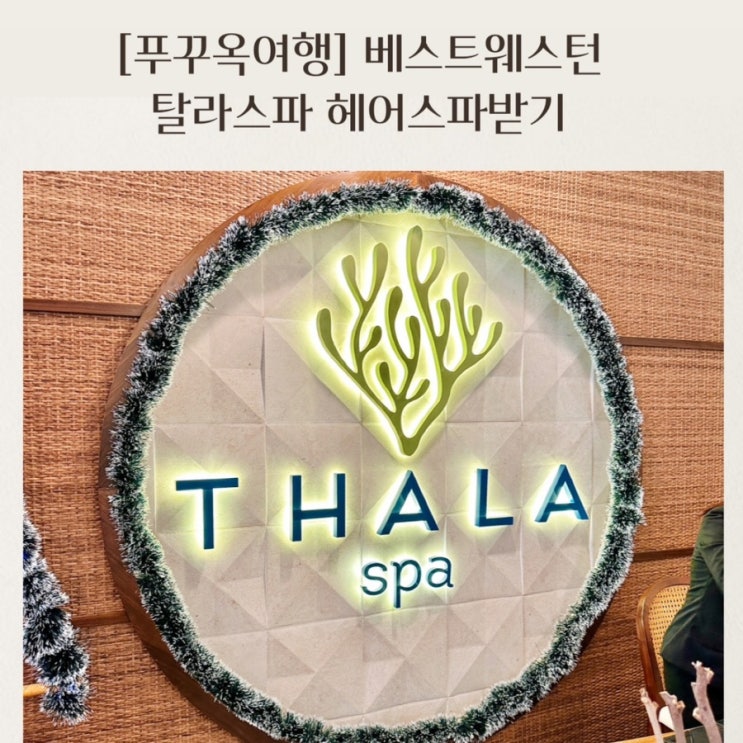  푸꾸옥 베스트웨스턴 탈라스파 헤어스파 받기 (2번받았어요)