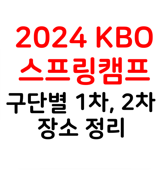 2024 KBO 프로야구 스프링<b>캠프</b> 일정 장소 (LG, <b>KT</b>, SSG, NC... 