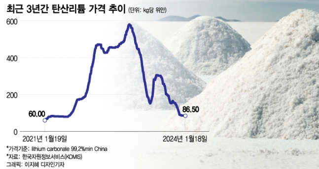 '하얀 석유' 리튬 가격 -80% 찍으니…불뿜던 이차전지株 뚝뚝