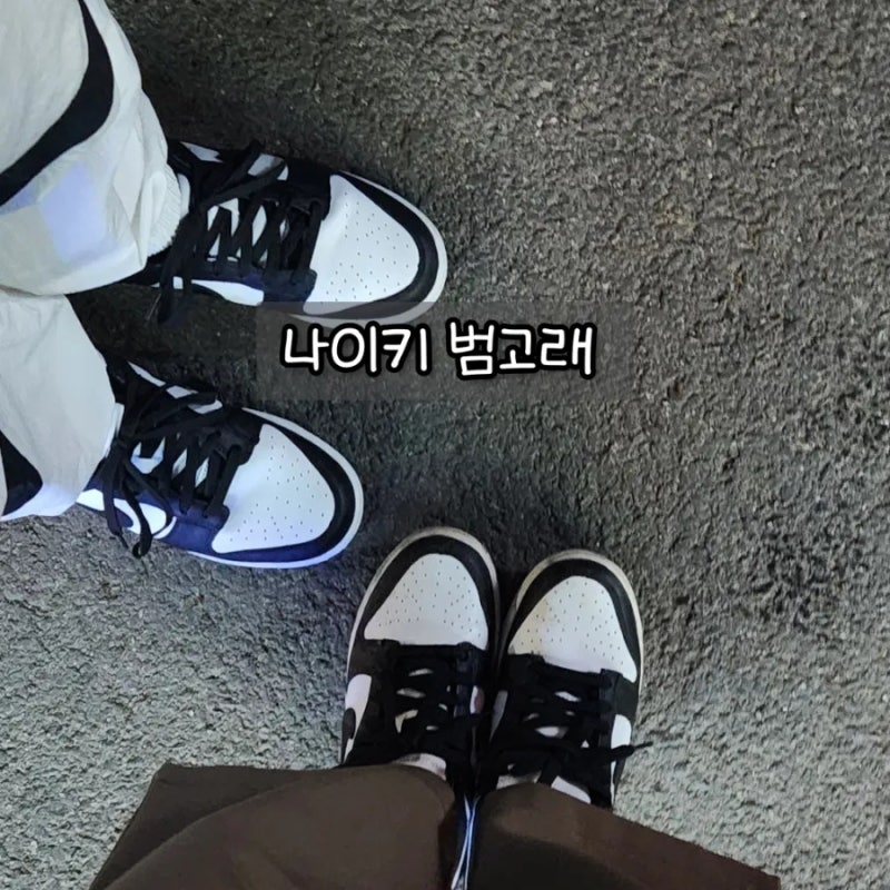 나이키 커플운동화 덩크로우 범고래 사이즈 및 착용후기
