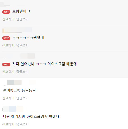  누가 머리를 떼어다 아스크림에 붙였나요?