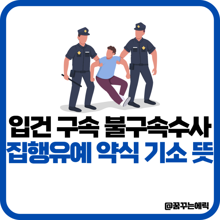입건 구속 불구속 수사 집행유예 약식 기소 유예 뜻