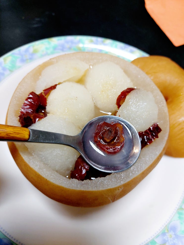  배숙으로 겨울 감기 예방(배꿀찜 만들기)하기