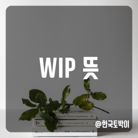  WIP 뜻 (작업중, 진행중 영어로)