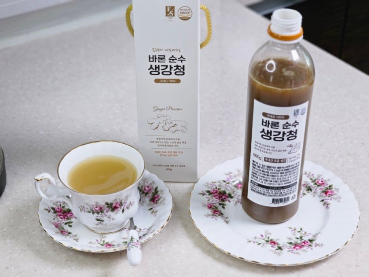 생강차 효능 휴웰 바론순수 국내토종생강 생강청