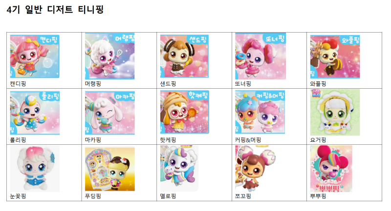 티니핑 이름 종류 총 정리 (시즌 1기 캐치/ 2기 보석 반짝반짝/ 3기 열쇠 알쏭달쏭/ 4기 새콤달콤) : 네이버 블로그