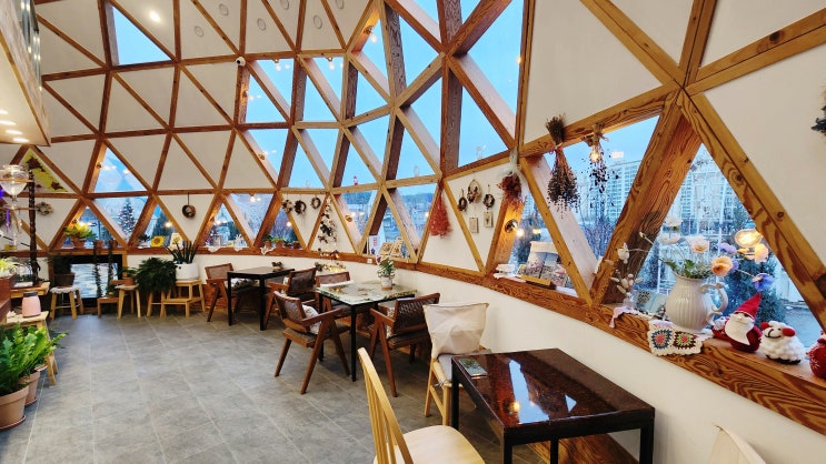  아산 배방 공수리 카페 플라워돔, 정원 카페의 이색적인 인테리어 메뉴 (내돈내산)