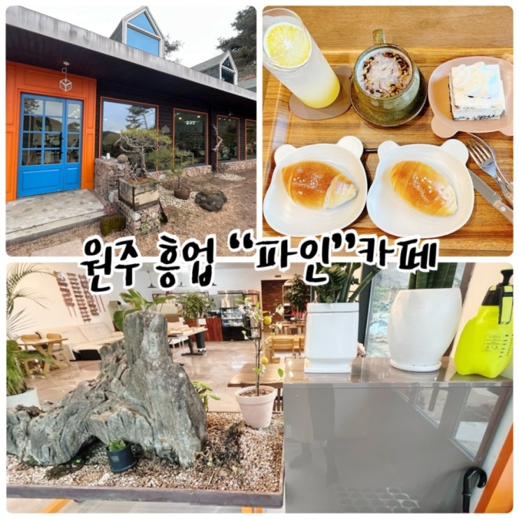  흥업 대안 저수지를 바라보며 아름다운 풍경을 즐길 수 있는 원주 가볼 만한 카페 "파인”