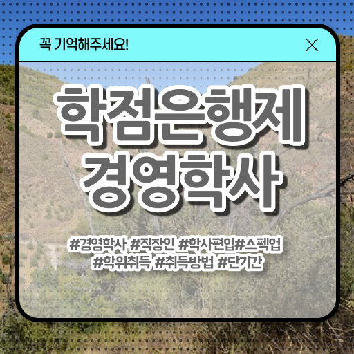  학점은행제 경영학 전문학사 A부터 Z까지 .