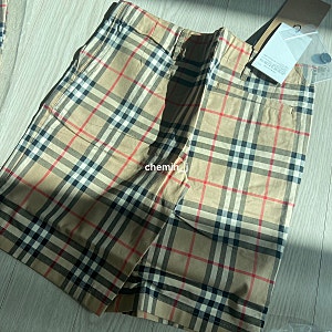 버버리키즈 반바지 , 체크 코튼 쇼츠 10Y