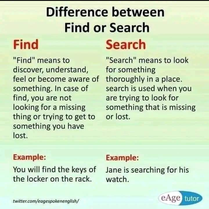  [영어] Find와 Search의 차이를 아시나요?