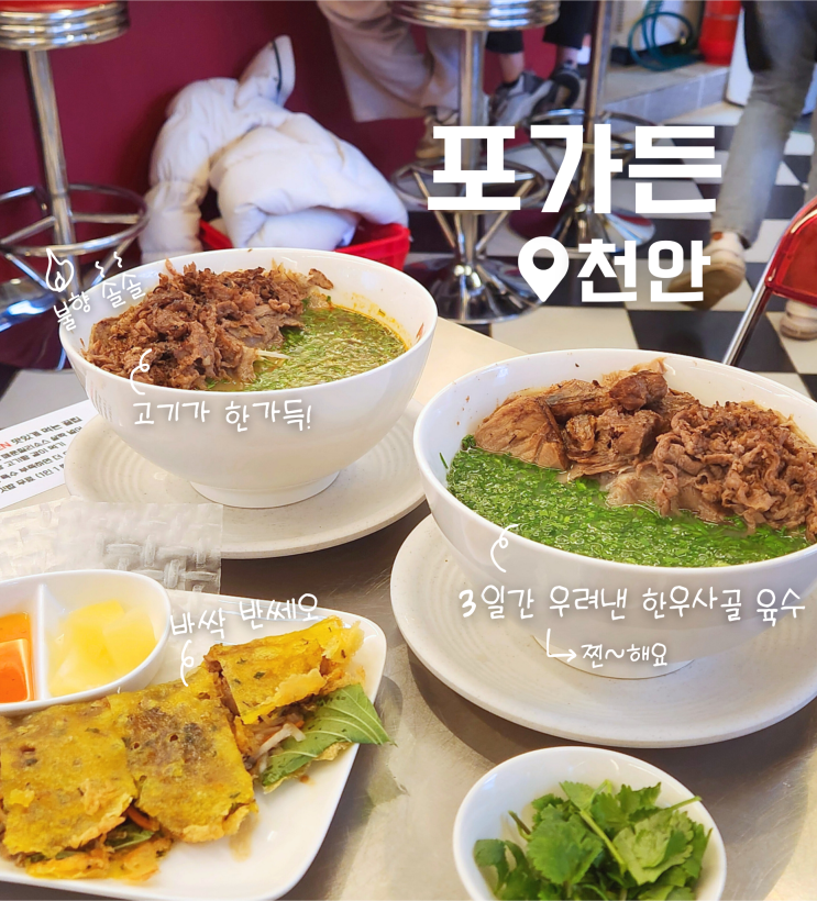  포가든 한식 같은 쌀국수 천안 터미널 맛집 점심 후기
