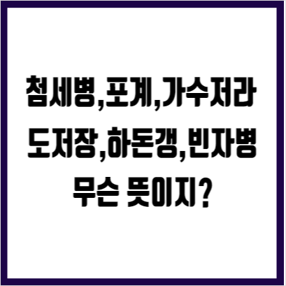 포계 가수저라 하돈갱 첨세병 빈자병 도저장 조선시대음식 이름 뜻