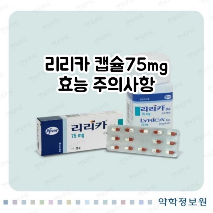  리리카 캡슐 75mg 프레가발린 Pregabalin 에 대해 알아보자!(효능 용법 부작용 주의사항 임부 수유부)