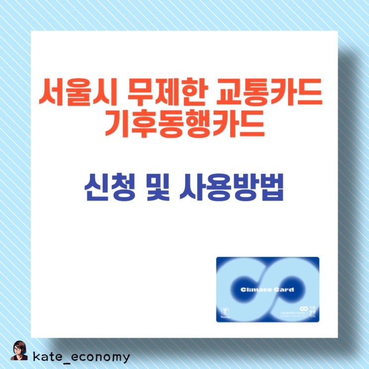 서울시 무제한 교통카드 기후동행카드 신청 및 사용방법