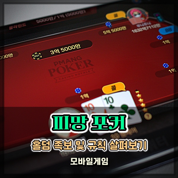  홀덤 규칙 족보 아주 쉽게 배우는 방법 피방포커 한판 어때?