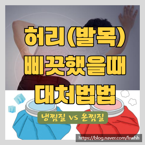  삐었을때 냉찜질을 해야할까 온찜질을 해야할까? - 허리,발목,손목,팔꿈치,목,관절 통증 시 응급처치 법