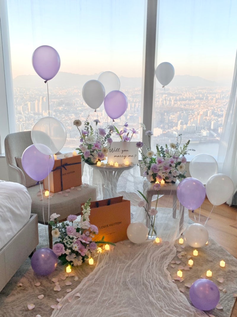 시그니엘 프로포즈 가격 호텔프로포즈 꽃장식 패키지 : 네이버 블로그